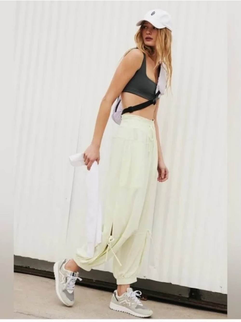 FP Movement By Free People Light Pale Yellow Goldie Oversized Sweatpants S